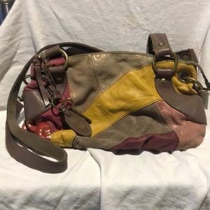 Fossil patchwork purse